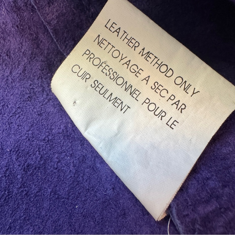 Margaret‎ Godfrey Leather Lightweight Jacket  Purple Plus Size 3X - Picture 13 of 14